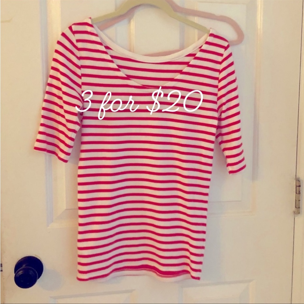 GAP pinkish red striped top S 3itemsfor$20